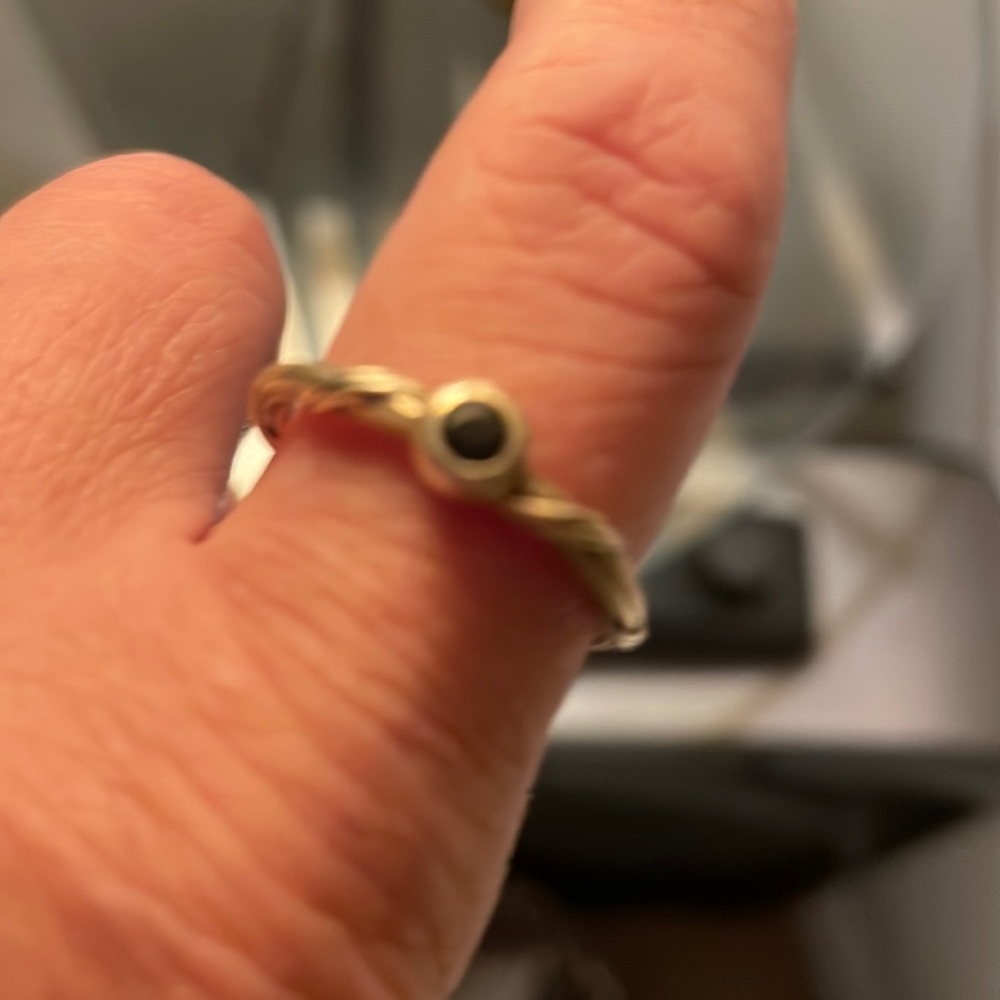 EUC - Paul Mitchell Sterling & Sapphire Ring
